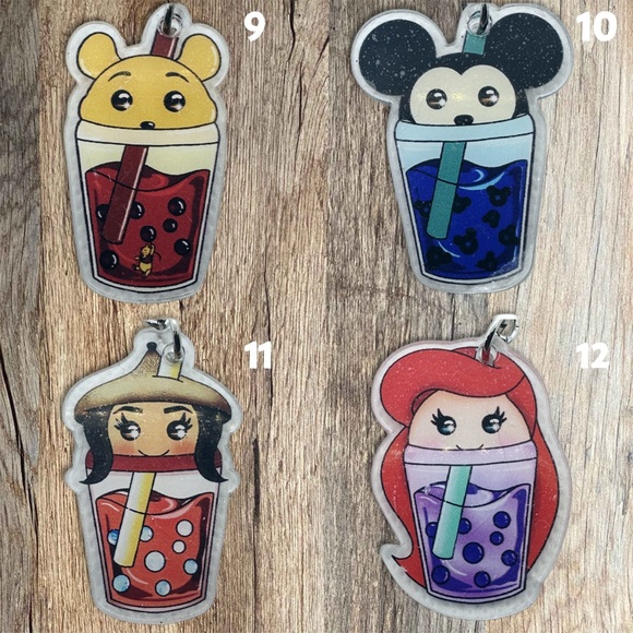 Cartoon Boba Tea Keychains - Picture 4 of 8